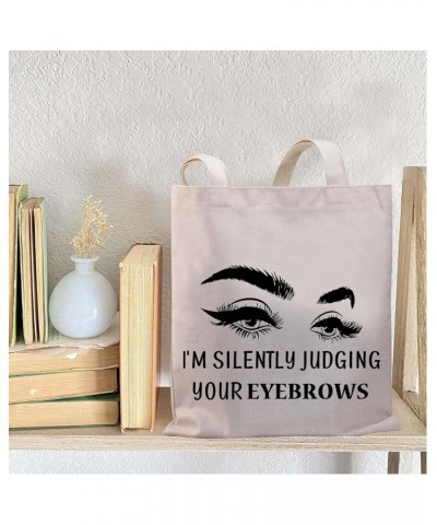 Esthetician Tote Bag Beautician Gift I'm Silently Judging Your Eyebrows Funny Esthetician Supplies Bag Judging Eyebrows Tg $1...