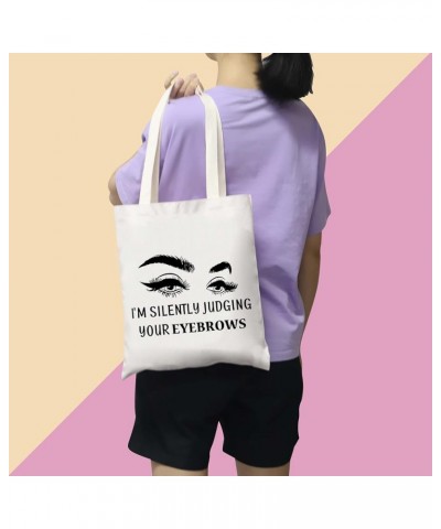 Esthetician Tote Bag Beautician Gift I'm Silently Judging Your Eyebrows Funny Esthetician Supplies Bag Judging Eyebrows Tg $1...