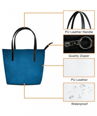 Shoulder Bag Tote Bags for Women Navy Blue Leather Shopper Work Handbags Large Casual Bag $23.45 Totes