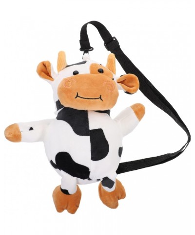 Cow Messenger Bag Girl Purses Fluffy Cow Wallets for Women Cartoon Plush Toy Cute Cow Print Sling Bag Plush Crossbody Bag Tot...