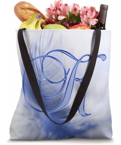 K Blue Feather Bird Animal Nature Initial Letter Name Art Tote Bag $12.67 Totes