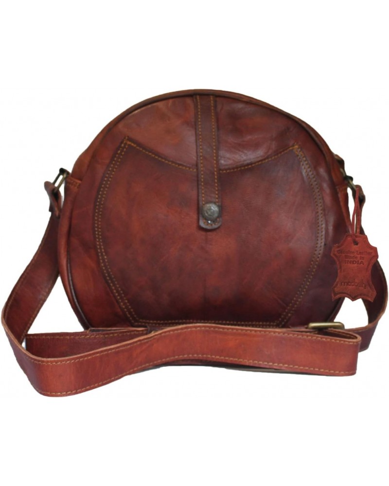 Genuine Leather Women's Crossbody Semi-Circular Hobo Style Shoulder Bag $24.47 Crossbody Bags