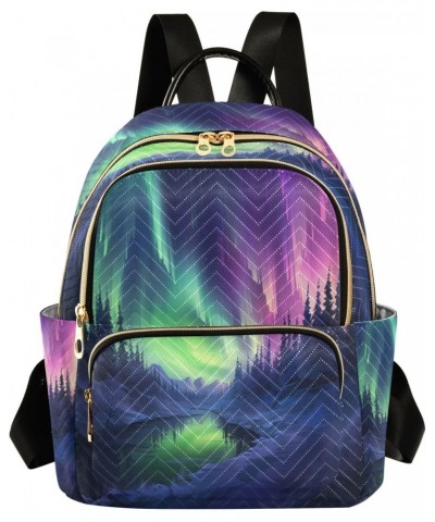 Polar Lights Women Backpack Purse Travel Daypack Shoulder Bag $18.54 Backpacks