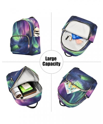 Polar Lights Women Backpack Purse Travel Daypack Shoulder Bag $18.54 Backpacks