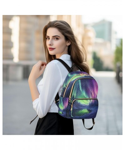 Polar Lights Women Backpack Purse Travel Daypack Shoulder Bag $18.54 Backpacks