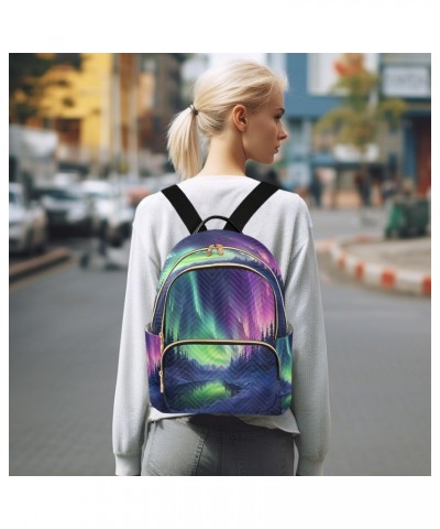 Polar Lights Women Backpack Purse Travel Daypack Shoulder Bag $18.54 Backpacks