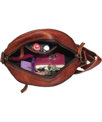 Genuine Leather Women's Crossbody Semi-Circular Hobo Style Shoulder Bag $24.47 Crossbody Bags