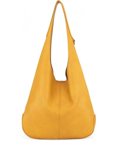 Hobo Bags Purse for Women Ultra Soft Foldable Shoulder Slouchy Handbags with Coin Purse B-yellow $15.29 Hobo Bags