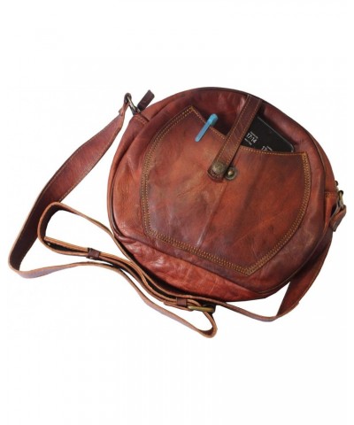 Genuine Leather Women's Crossbody Semi-Circular Hobo Style Shoulder Bag $24.47 Crossbody Bags