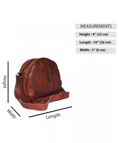 Genuine Leather Women's Crossbody Semi-Circular Hobo Style Shoulder Bag $24.47 Crossbody Bags