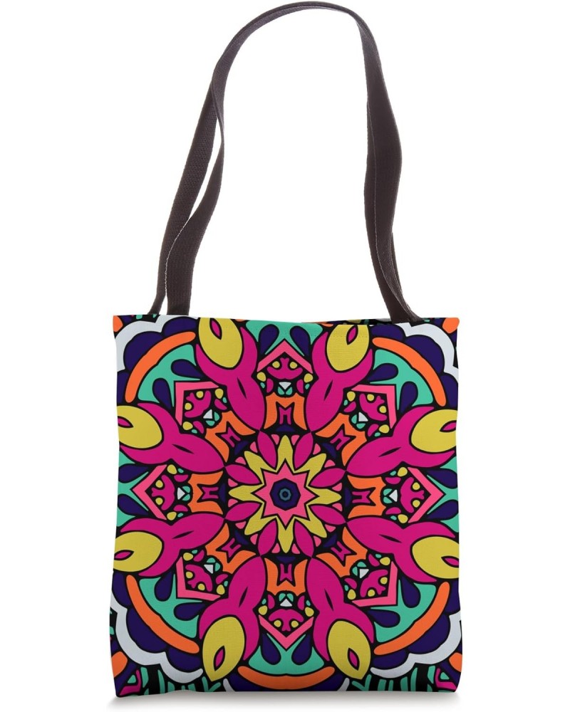 Hippie Abstract Colorful Boho Mandala Tote Bag $12.00 Totes