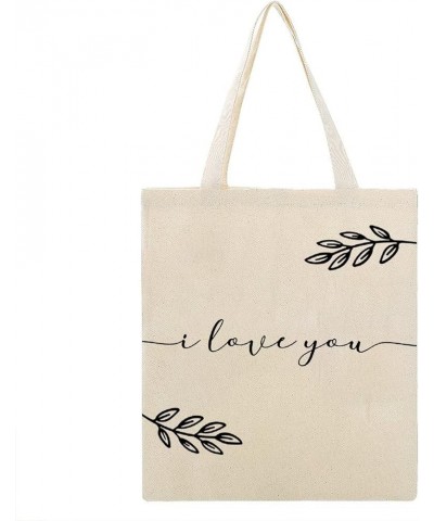 Love Canvas Tote Bag with Handle Cute Book Bag Shopping Shoulder Bag Romantic Gifts for Women Girls Style-7 $8.60 Shoulder Bags