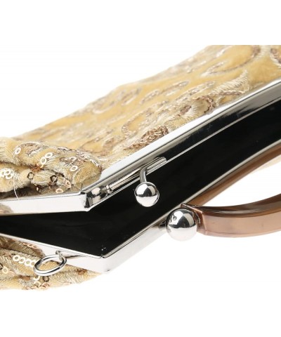 Women's Clutch Beaded Sequin Evening Clutch Bags Party Wedding Purse Gold $28.26 Evening Bags