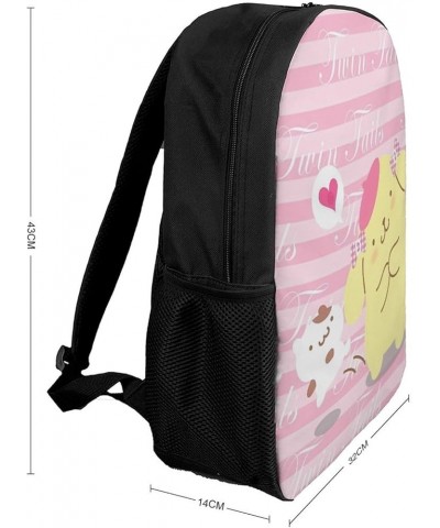 Travel Bag Fashion Po M Pom Pur in Backpack Printed Casual Daypack Multipurpose Bag 17inch Style $20.30 Backpacks