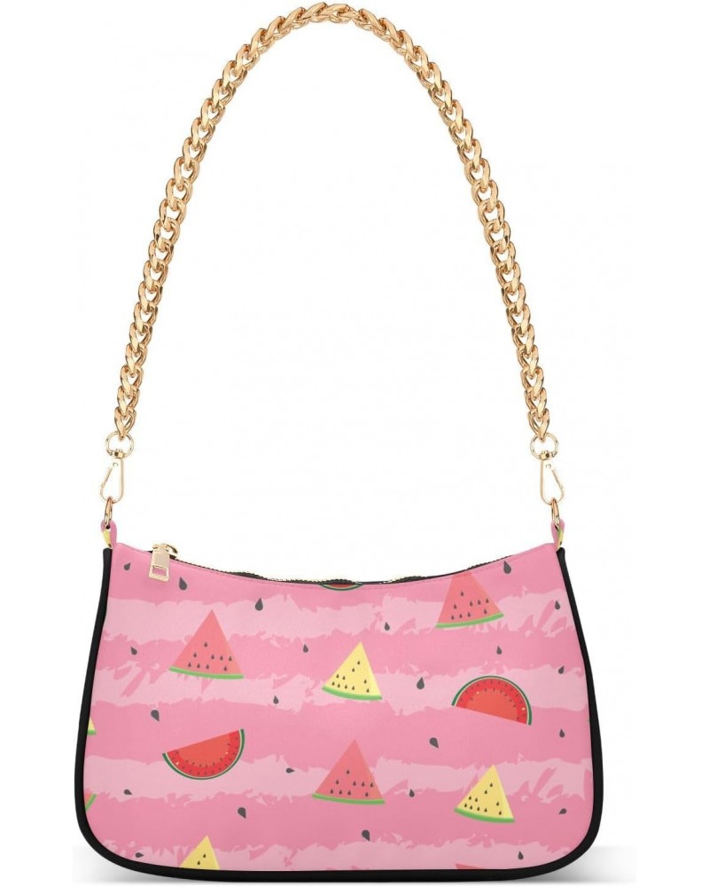 Cute Watermelons Cool Fruits Shoulder Bag for Women Hobo Bags Small Chain Shoulder Bags Clutch Handbag Tote Crossbody Bag Pur...