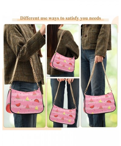 Cute Watermelons Cool Fruits Shoulder Bag for Women Hobo Bags Small Chain Shoulder Bags Clutch Handbag Tote Crossbody Bag Pur...