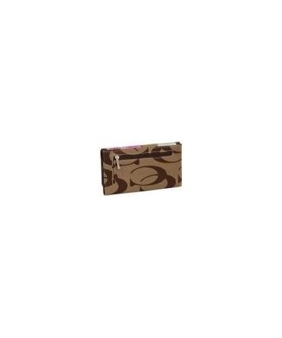 Khaki and Pink Signature Patch Fashion Wallet $14.24 Wallets