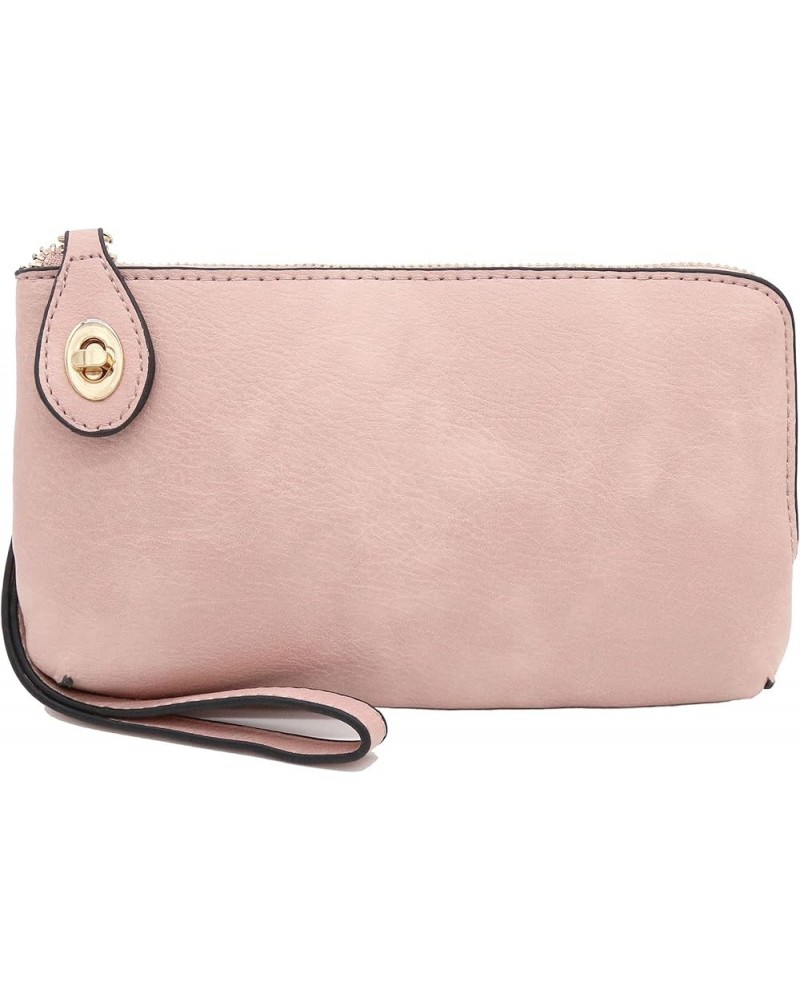 Women's Small Crossbody Bag Wristlet Clutch Blush $11.76 Wristlets