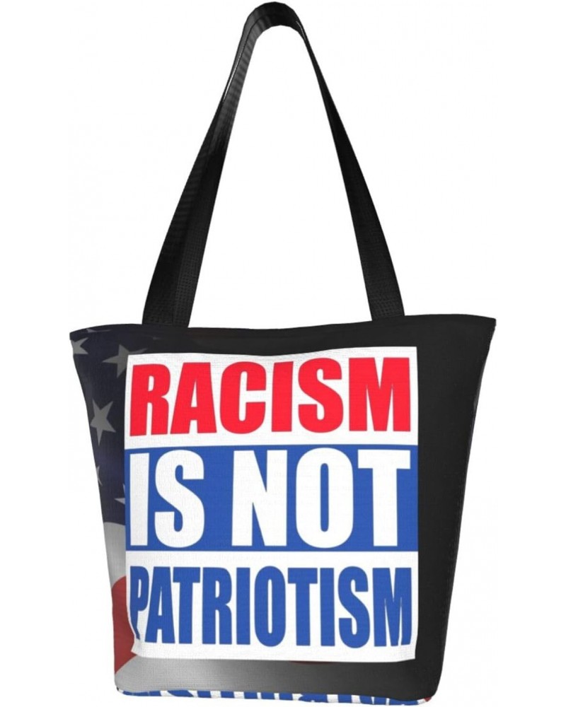 Racism Is Not Patriotism Fashion Shoulder Bag Large Capacity For Man Or Woman $20.22 Totes