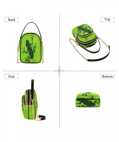 Frog Hunting Dragonfly Crossbody Bags for Women Quilted Chain Crossbody Purses Trendy Cross Body Phone Purse Handbag Frog 4 $...