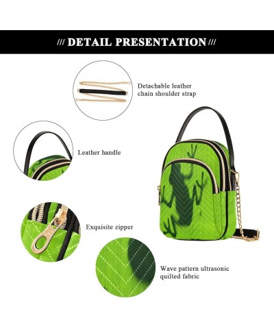 Frog Hunting Dragonfly Crossbody Bags for Women Quilted Chain Crossbody Purses Trendy Cross Body Phone Purse Handbag Frog 4 $...