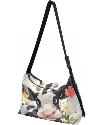 Cute Cow and Daisy PU Leather Shoulder Bags Leather Shoulder Bag for Women Hobo Bags for Women Crossbody Cute Cow and Daisy $...