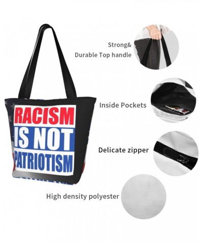 Racism Is Not Patriotism Fashion Shoulder Bag Large Capacity For Man Or Woman $20.22 Totes