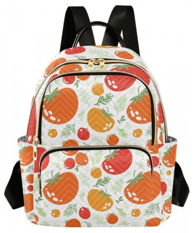 Cute Red Tomatoes Backpack for Women Shoulder Bag Lightweight Mini Backpack Casual Daypack for Travel Small(11.41'' x 6.1'' x...