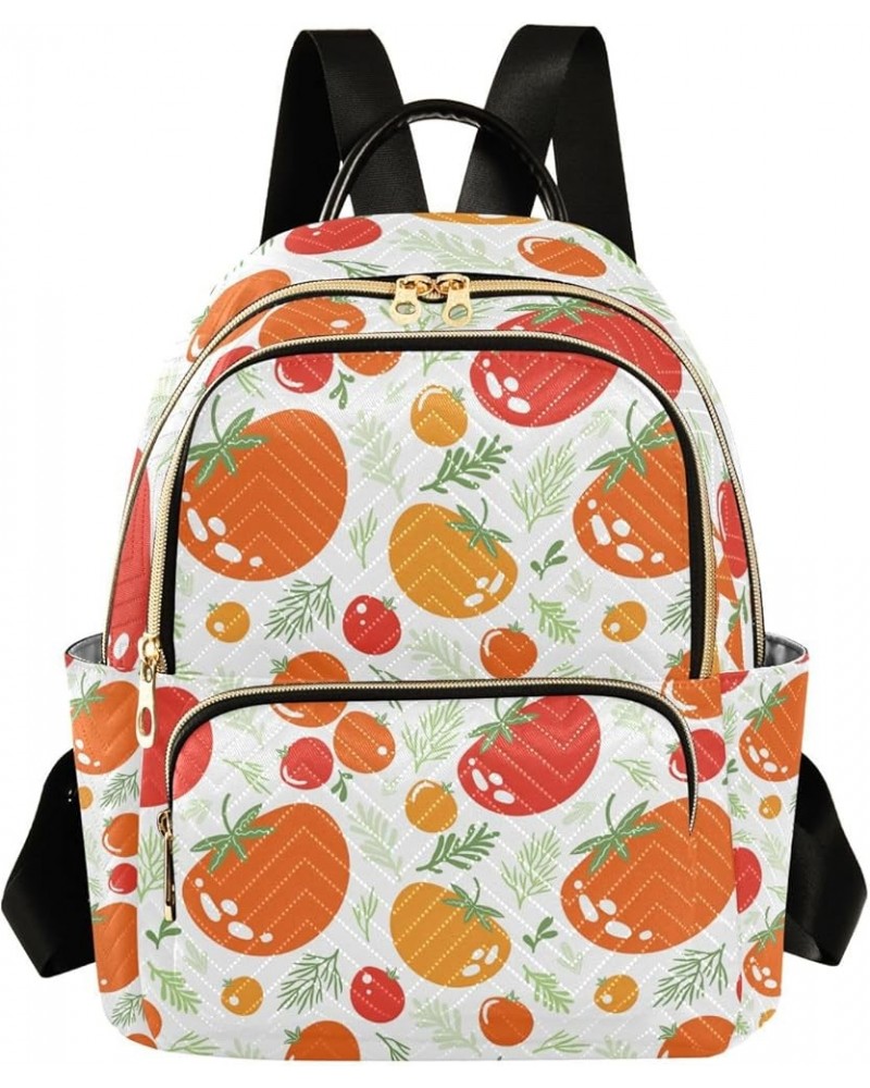 Cute Red Tomatoes Backpack for Women Shoulder Bag Lightweight Mini Backpack Casual Daypack for Travel Small(11.41'' x 6.1'' x...