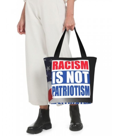 Racism Is Not Patriotism Fashion Shoulder Bag Large Capacity For Man Or Woman $20.22 Totes