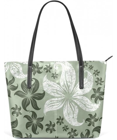 Handbags for Women Tote Bags with 11.08"(L) x 3.54"(W) x 11.02"(W) - Pink Beautiful Flowers Vintage Green Flowers $21.92 Totes