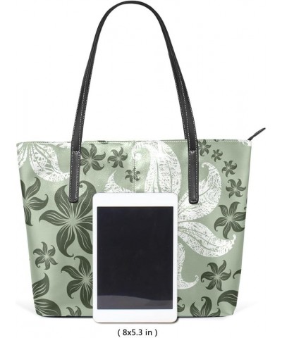 Handbags for Women Tote Bags with 11.08"(L) x 3.54"(W) x 11.02"(W) - Pink Beautiful Flowers Vintage Green Flowers $21.92 Totes