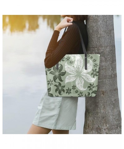 Handbags for Women Tote Bags with 11.08"(L) x 3.54"(W) x 11.02"(W) - Pink Beautiful Flowers Vintage Green Flowers $21.92 Totes