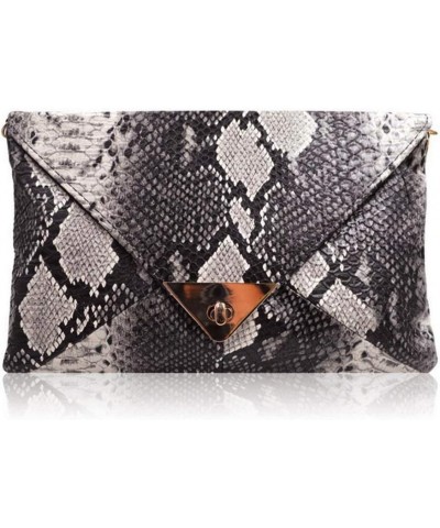 Women's Fashion Retro Snake Skin Envelope Bag Clutch Purse Evening Bag $11.01 Evening Bags