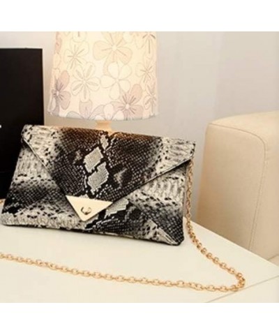 Women's Fashion Retro Snake Skin Envelope Bag Clutch Purse Evening Bag $11.01 Evening Bags