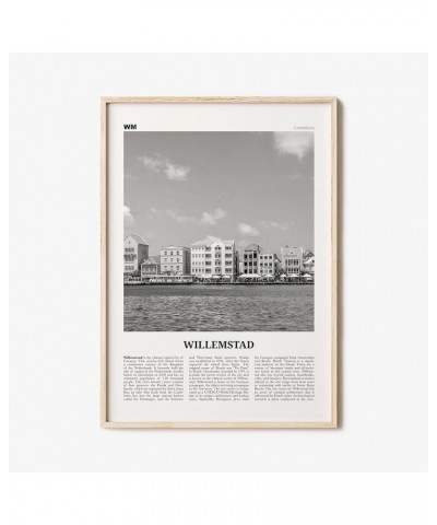 Wall Art Print Willemstad Print Black and White, Willemstad Wall Art, Willemstad Poster, Willemstad Photo, Curaçao, Kingdom o...