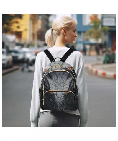 Silver Dragon in The Dark Backpack Purse for Women Lightweight Back Pack Casual Daypack Travel Shoulder Bag Bookbag - M Small...