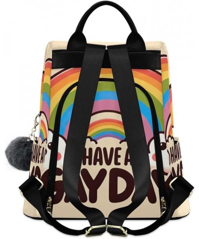 LGBT Pride Month Unicorns Women Backpack Purse Anti Theft Design Travel Hiking Camping Rucksack Pack Lgbt Pride Have a Gay Da...