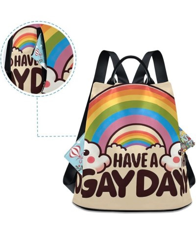 LGBT Pride Month Unicorns Women Backpack Purse Anti Theft Design Travel Hiking Camping Rucksack Pack Lgbt Pride Have a Gay Da...