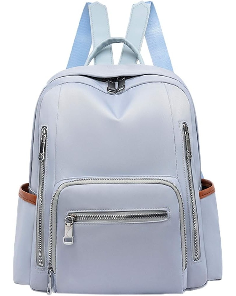 Women's Fashion Solid Faux Leather Tote Bag Backpack Casual Fashion Female Backpack Outdoor Bag School Travel Blue $21.34 Bac...