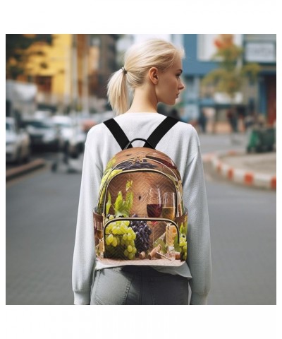 Wine and Grapes Fashion Backpack Purse Ladies Fashion Rucksack Travel Shoulder Bag Casual Daily Backpack Medium $16.28 Backpacks