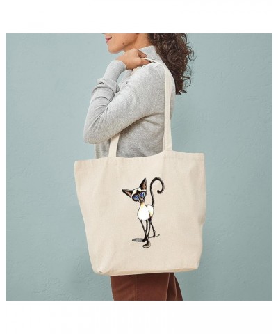 Three Siamese Cats Tote Bag Natural Canvas Tote Bag, Cloth Shopping Bag Siamese Cat Crosswalk Tote Bag $9.59 Travel Gear