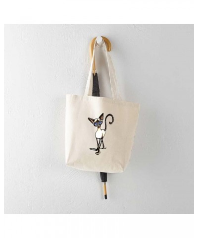 Three Siamese Cats Tote Bag Natural Canvas Tote Bag, Cloth Shopping Bag Siamese Cat Crosswalk Tote Bag $9.59 Travel Gear