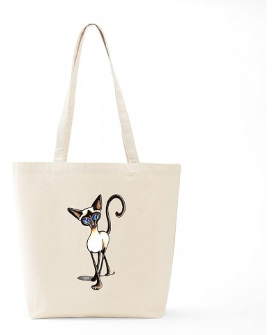 Three Siamese Cats Tote Bag Natural Canvas Tote Bag, Cloth Shopping Bag Siamese Cat Crosswalk Tote Bag $9.59 Travel Gear