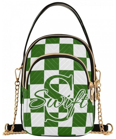 Custom Checkerboard Plaid Crossbody Bags for Women Crossbody Purses Cell Phone Wallet Bags with Chain Strap 14 $9.03 Crossbod...