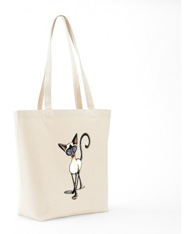 Three Siamese Cats Tote Bag Natural Canvas Tote Bag, Cloth Shopping Bag Siamese Cat Crosswalk Tote Bag $9.59 Travel Gear