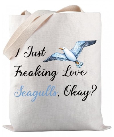 Seagull Whisperer Tote Bag I Just Freaking Love Seagulls Okay Tote Bag Seagull Lover Gift Freaking Love Seagulls Tote $8.36 T...