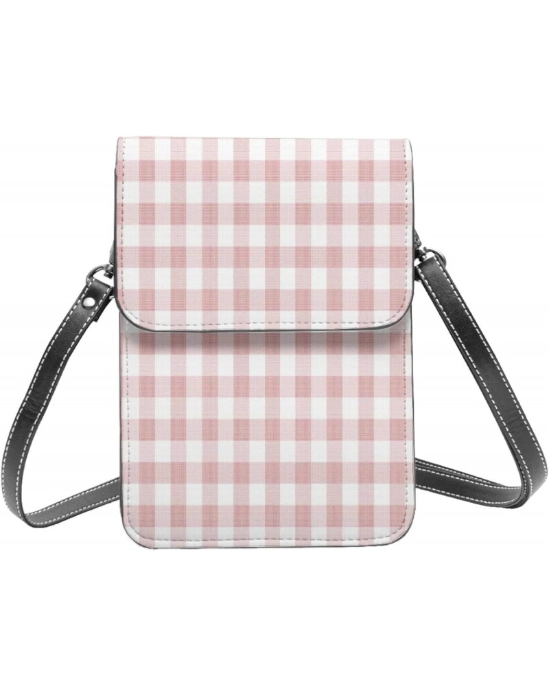 Checkered Small Sling Bag Fanny Packs Crossbody Bags Gifts for Women MenPicnic Themed Gingham Soft,for Phone Screen Sizes of ...