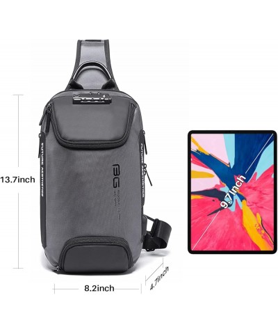 Sling Bag Crossbody Shoulder Backpack for Men Women,Casual Rucksack for Hiking Daypack Waterproof Sling Chest Bag Black-2 Wit...