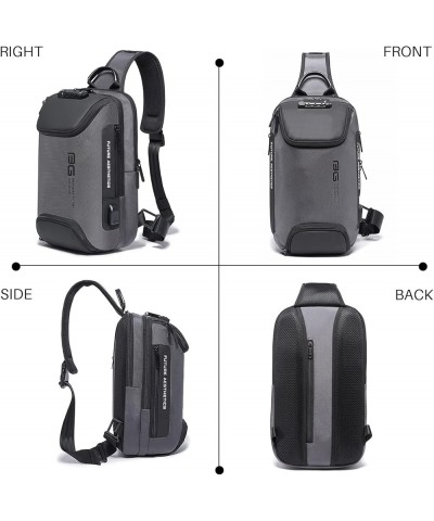 Sling Bag Crossbody Shoulder Backpack for Men Women,Casual Rucksack for Hiking Daypack Waterproof Sling Chest Bag Black-2 Wit...